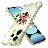 Husa antisoc pentru xiaomi redmi note 14 4g (regional) - airbag magsafe, col&Egrave;uri ranforsate - cross floral