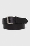 Barbour curea de piele barbati, culoarea negru