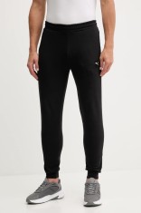 Puma pantaloni de trening din bumbac culoarea negru, cu imprimeu, 688277
