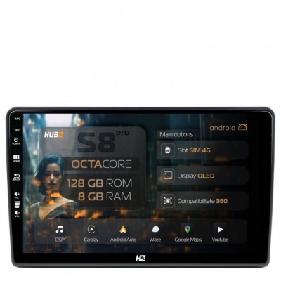 Navigatie Opel Vivaro Renault Trafic Nissan Primastar (2006-2010) 8GB RAM Android 13 Octacore Slot Sim 4G DSP GPS Wi-FI Carplay Android Auto USB Bluet foto