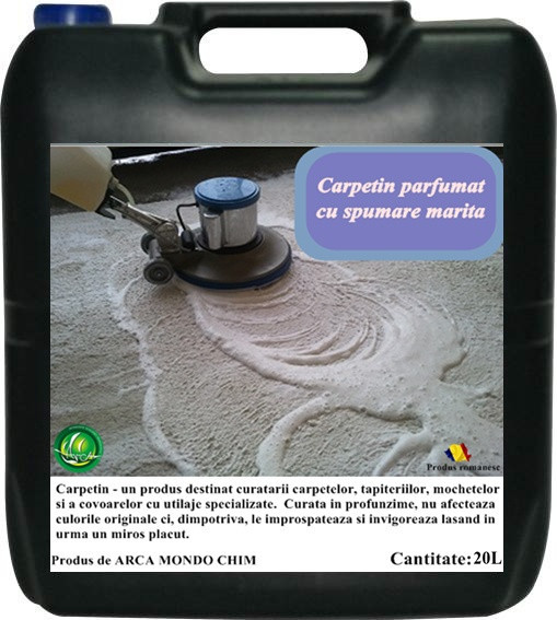 Solutie pentru covoare Carpetin parfumat cu spumare marita, Bidon 20L