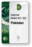 ESIM Internet Pakistan, valabil 15 zile, trafic Nelimitat, Standard