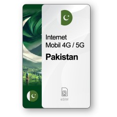 eSIM Internet Pakistan, valabil 7 zile, trafic 1 GB, Standard