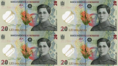 COALA DE 4 BANCNOTE 20 LEI foto