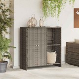 VidaXL Dulap de depozitare cu depozitare Gri 100 x 36 x 102 cm Ratan