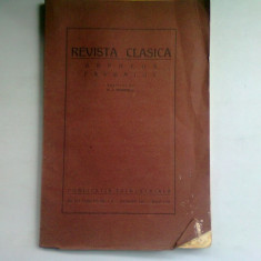 Revista clasica Orpheus Favonius tom. III. NR.1-2 1931 - N. I. Herescu
