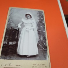 FOTO MIREASA ANII 1900 VECHI PE CARTON GROS 10 7 CM DE COLECTIE RARA!