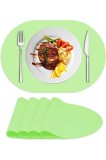 Set de 4 șervete ovale din silicon - rezistente la căldură, antiderapante pentru masă, ideale pentru casă, impermeabile și ușor de curățat