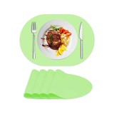 Set de 4 șervete ovale din silicon - rezistente la căldură, antiderapante pentru masă, ideale pentru casă, impermeabile și ușor de curățat