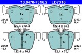 ATE 13.0470-7316.2 ATE Ceramic set placute frana,frana disc