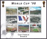 Dominica 1998 sport fotbal MI 2378-2399 ( serie + 2 kleib) + 2 bl. 341,342 MNH 3 poze