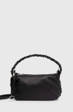Answear Lab poseta de piele culoarea negru