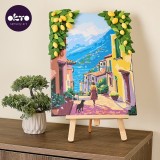 Set pictura si modelare 3D cu argila usoara, 30 40 cm - Lemon weekend