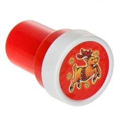 ștampilă Crăciun, Rotundă, Modele Diverse, 2.5x4cm, Multicolor