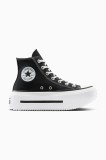 Converse teniși Chuck Taylor All Star Lift Double Stack culoarea negru, A12975C