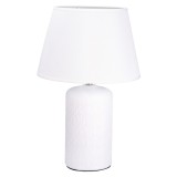 Cumpara ieftin Veioza textil ceramica alba 30 x 48 cm