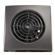 Ventilator baie AURA 4C Silent, Clapeta antiretur, Garantie 5 ani, Motor Long Life 40000h, Debit 90mc/h, &Oslash;100mm, Dark Gray Metal
