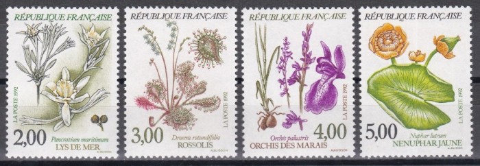 Franta 1992 - Flori, MNH