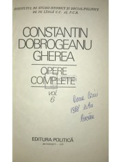 Constantin Dobrogeanu-Gherea - Opere complete, vol. 6 (Editia: 1979) foto
