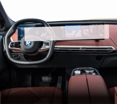 Folie BMW iX 2021+, Duragon, protectie Display Navigatie si Ceasuri Bord, din silicon foto