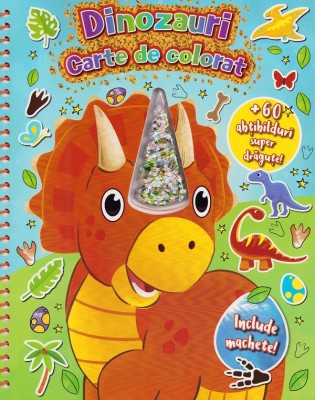 Dinozauri Carte De Colorat Si Machete, - Editura Flamingo foto