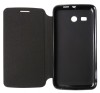 Husa tip carte cu stand neagra (cu decupaj casca) pentru Huawei Ascend Y511