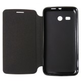 Husa tip carte cu stand neagra (cu decupaj casca) pentru Huawei Ascend Y511
