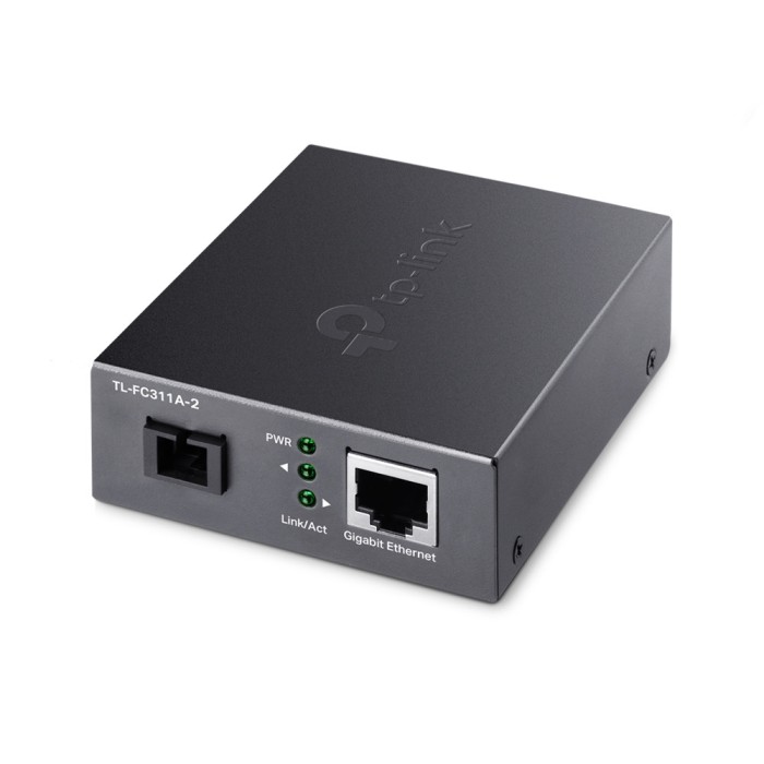 MEDIA CONVERTOR TP-LINK 1 x Gigabit RJ45 WDM Half-Duplex/Full-Duplex, SC single-mode fiber, 1&Atilde;&mdash; Gigabit SC Fiber Port, pana la 2km, montabil in sasiu