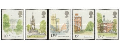 Anglia 1980 - Obiective turistice in Londra, serie neuzata foto