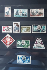 Serie completa de timbre Monaco 1955 - Jules Verne, 11 valori, MH foto