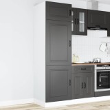 VidaXL Dulap de bucătărie &bdquo;Kalmar&rdquo; din lemn negru prelucrat