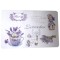 Set suport pahar si farfurie pentru servirea mesei, model Pufo Best Lavanda, 6 bucati