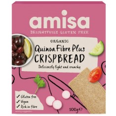 Crispbread (painici) cu quinoa Fibre Plus fara gluten bio 100g Amisa
