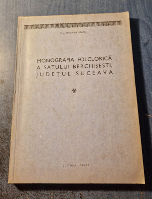 Monografia folclorica a satului Berchisesti judetul Suceava Procopie Jitariu foto