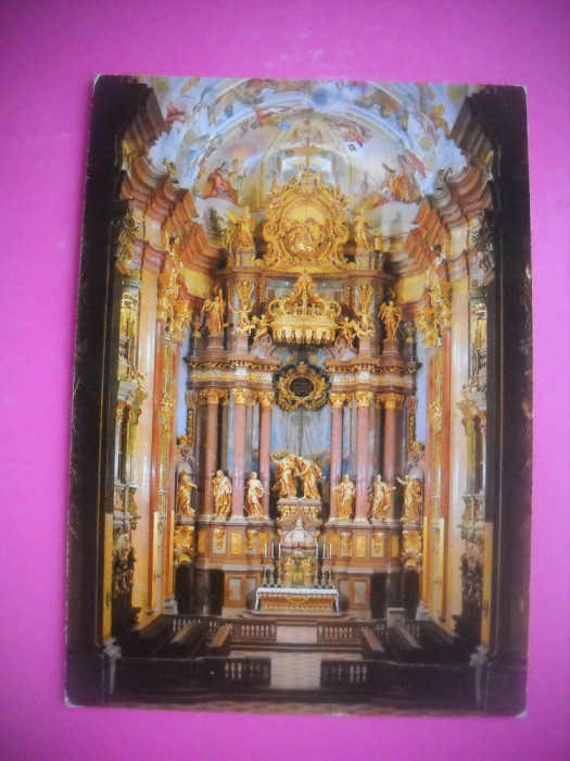 HOPCT 79331 BISERICA STIFT MELK AUSTRIA -ALTARUL -STAMPILOGRAFIE-CIRCULATA