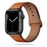 Curea Tech-Protect Leatherfit pentru Apple Watch 4/5/6/7/8/9/Se/Ultra 1/2 (42/44/45/49 Mm) Maro