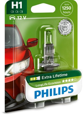 BEC FAR H1 55W 12V LONGER LIFE ECOVISION PHILIPS 78118 foto