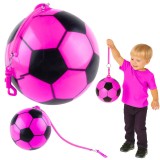 Minge de cauciuc cu maner, roz, 22 cm, Lean 27225