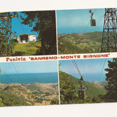 FA4 -Carte Postala- ITALIA - Funivia, Sanremo - Monte Bignone, circulata