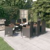 VidaXL Set mobilier de grădină cu perne, 9 piese, negru 3099448