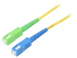 Patch cord fibră galben OS2 SC/APC - SC/UPC 0,5m LSZH