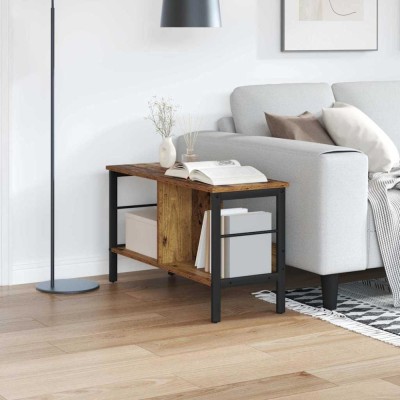 vidaXL Raft pentru cărți Lemn Vechi 82 x 32 x 47 cm Lemn compozit 884004 foto