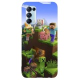 Husa compatibila cu Oppo A5 (2020) model Minecraft World, Silicon, TPU, Viceversa, Transparent, Carcasa