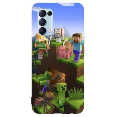 Husa compatibila cu Oppo Find X2 model Minecraft World, Silicon, TPU, Viceversa foto