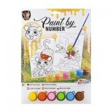 Set Pictura pe Numere Copii A4, Nassau, Model 2, Joc Educativ Desen, Hartie Multicolor, 21x15 cm