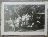 Fotografie de familie cu automobil, Floreasca 1939, Romania 1900 - 1950, Portrete