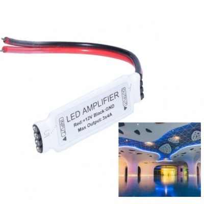 Mini Amplificator Semnal Banda LED RGB cu Fire 18A099 XXM foto