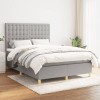 VidaXL Pat continental, gri deschis, 140x200 cm, material textil 3142657