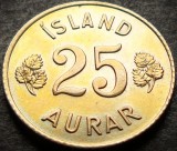 Cumpara ieftin Moneda 25 AURAR - ISLANDA, anul 1967 * cod 3500 A = UNC, Europa