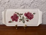 PLATOU DIN CERAMICA- DECOR CU TRANDAFIRI L37CM